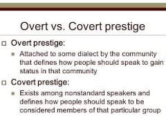 covert prestige definition english language