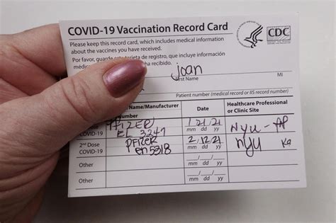 covid 19 vaccine record card
