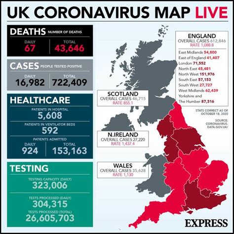 Covid Cases England Map