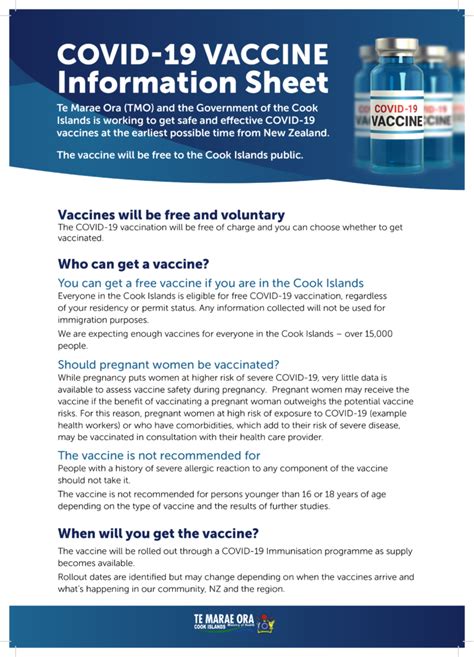 covid vaccine information sheet 2023
