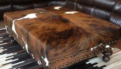 Cow Hide Ottoman Coffee Tables