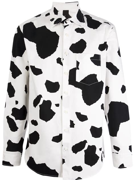 Lyst Cow Print Shirt in White