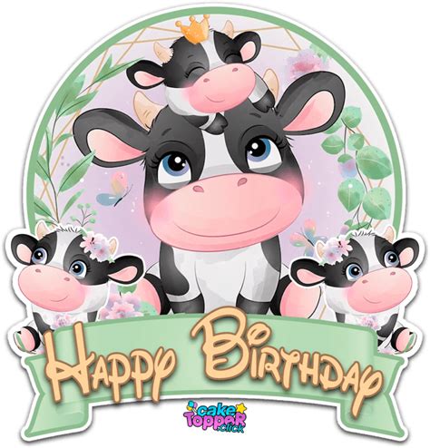 Cow Cake Topper Printable