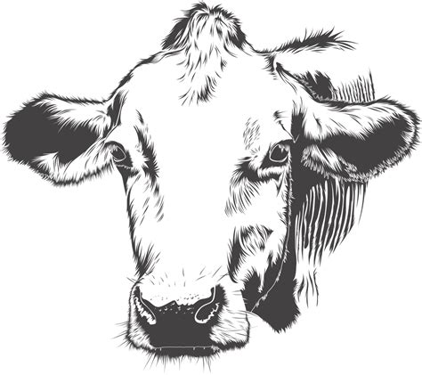 Cow Head Vector Free