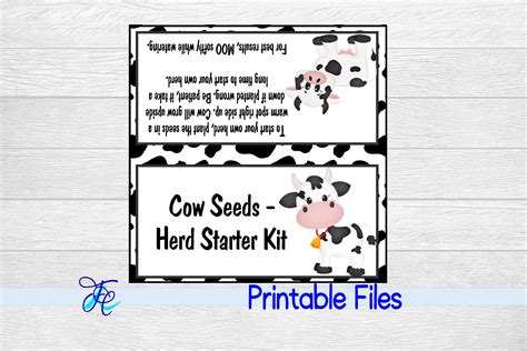 Cow Starter Kit Printable