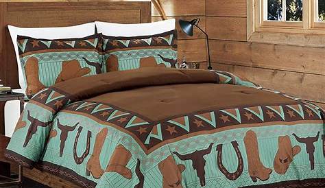 Cowboy Bedding Sets Clearance Texas Star Western Luxory Comforter Suede 7 Piece