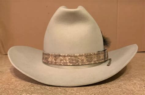Hatters Custom Hats Ft Worth Texas Dark Brown Felt Cowboy Hat Size 7