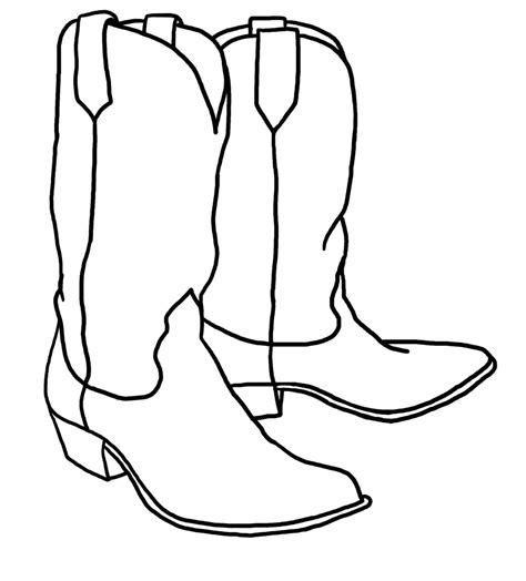 cowboy boot outline clipart