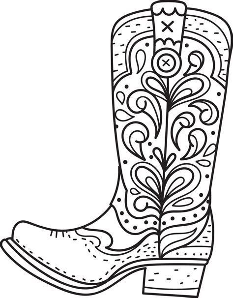 cowboy boot outline png