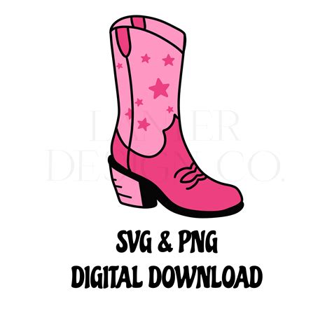 cowboy boot with star svg