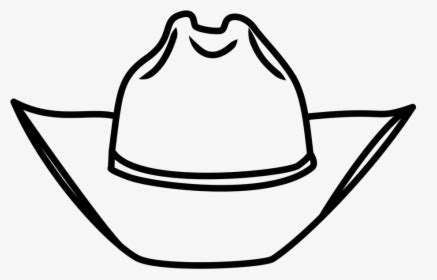 cowboy hat clipart black and white