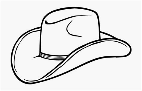 cowboy hat clipart black and white drawing