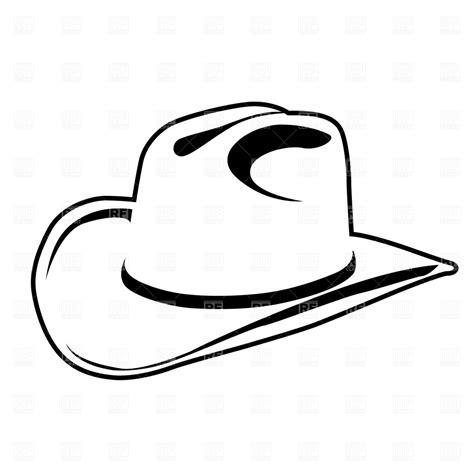 cowboy hat clipart black and white free