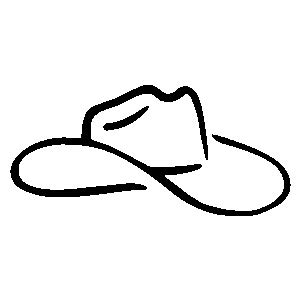 cowboy hat outline clipart