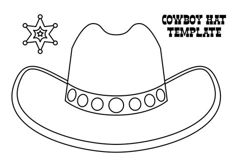 cowboy hat outline printable