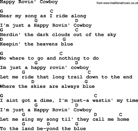 cowboy lyrics and chords for-moving on