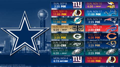 cowboys game schedule home