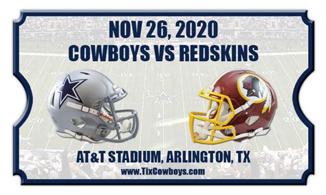 cowboys redskins game tickets