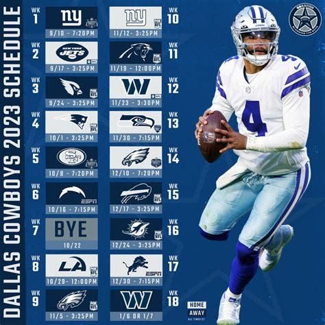 cowboys schedule 2026