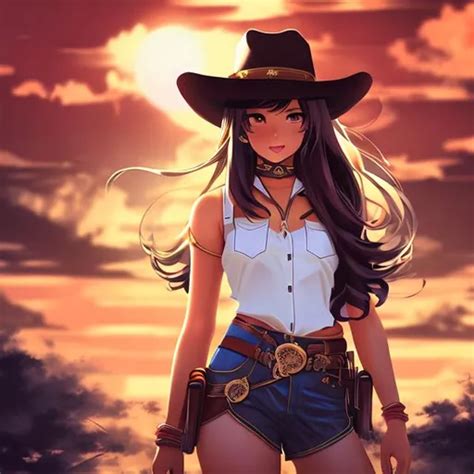 cowgirl anime art