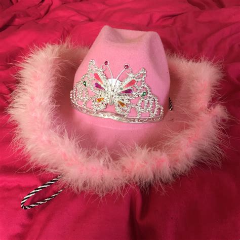cowgirl hat pink fluffy