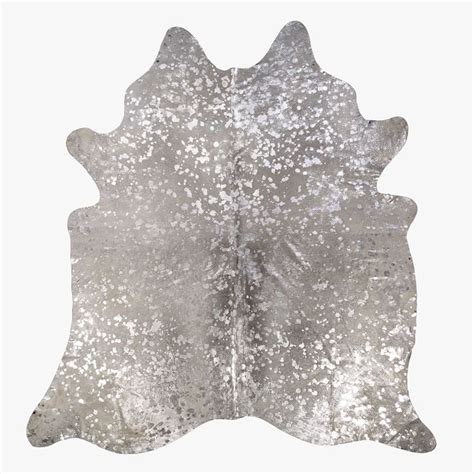 Cowhide Rug Silver