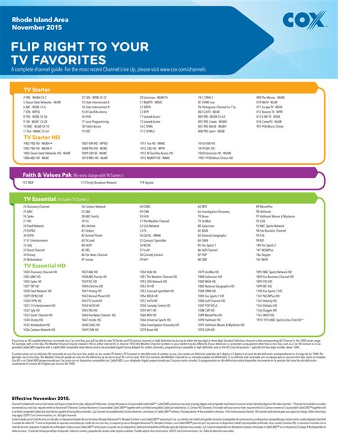 cox tv channel packages