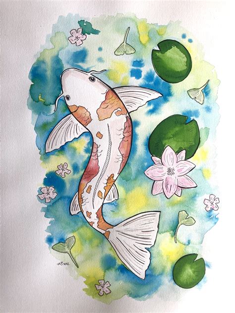 Coy Fish Drawing