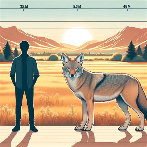 coyote size compared to human