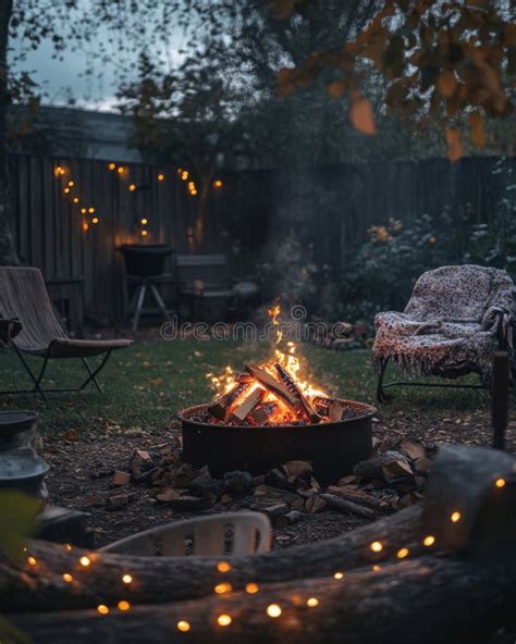 cozy evening fire pit