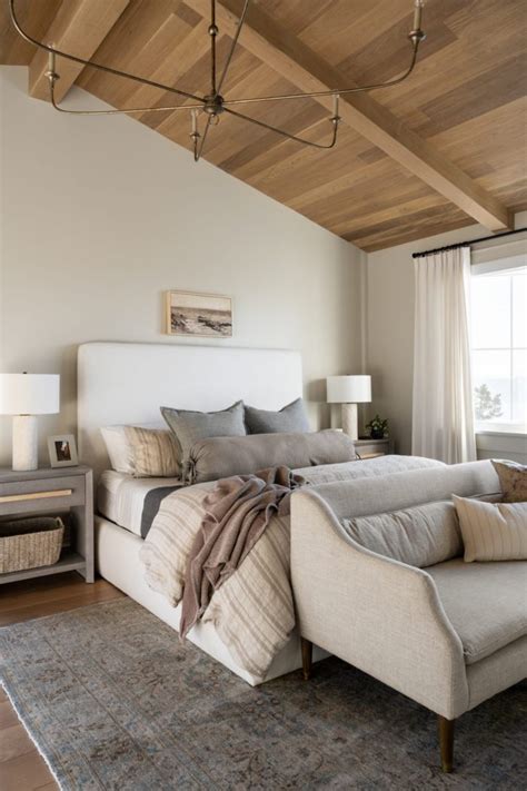 Our cozy master bedroom reveal {with wallpaper, dark paint and wood