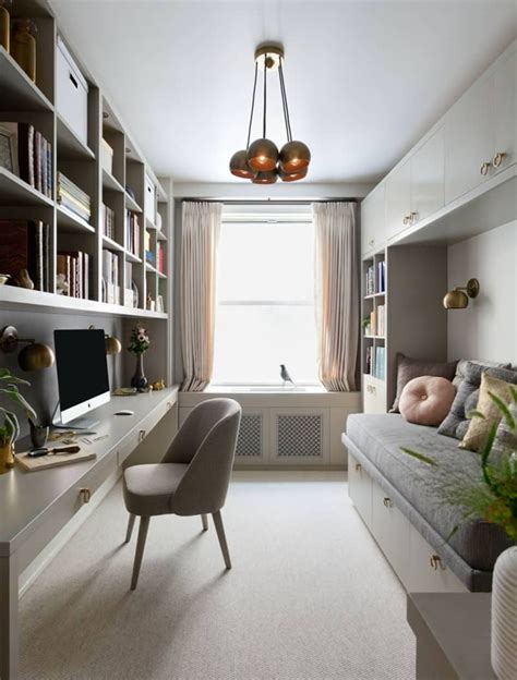 34 Cozy Office with Daybed Small Bedroom Decorating Ideas