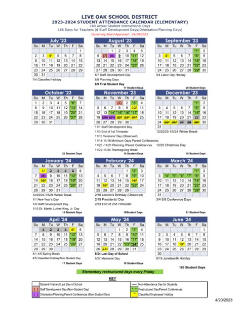 cpp school calendar 2023