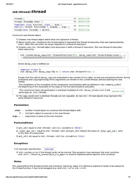 Cppreference Thread