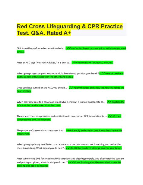 Cpr Practice Test Canada