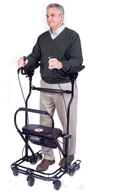 Premium Standing Upright Senior Walker With Seat Zincera