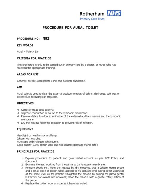 Cpt Code For Aural Toilet