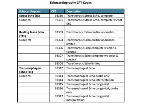 cpt code for echocardiogram transthoracic