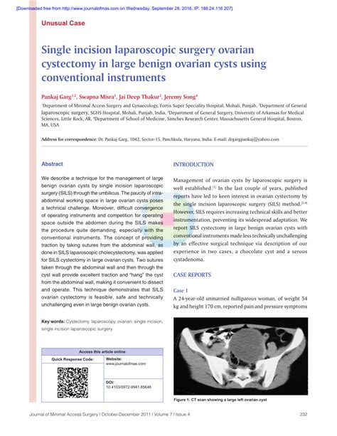 cpt code for ovarian cystectomy