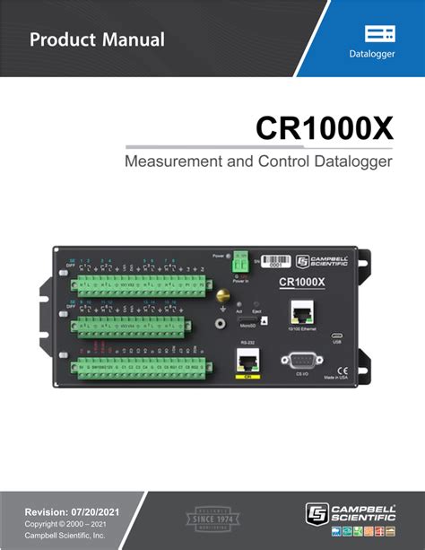 Cr1000X Data Logger Manual