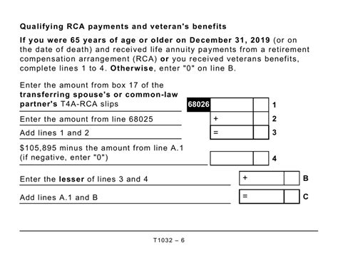 cra form t1032 worksheet