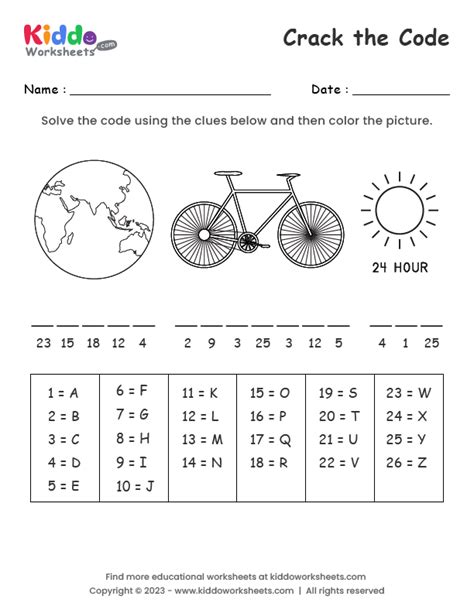 Crack The Code Math Worksheet Answers