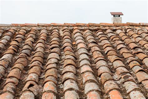 cracked clay tile roof