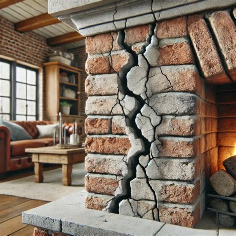 Cracked Fireplace Brick