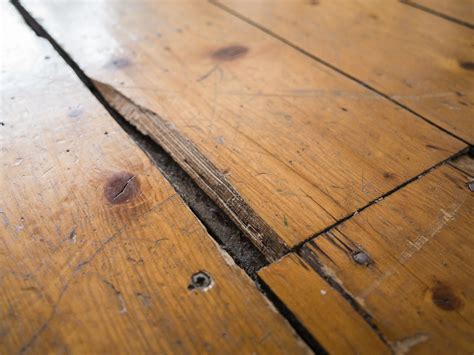 cracked floorboards