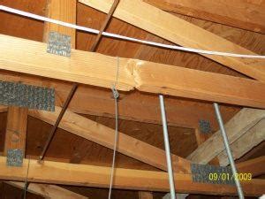 cracked roof truss