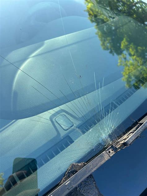 Cracked windshield