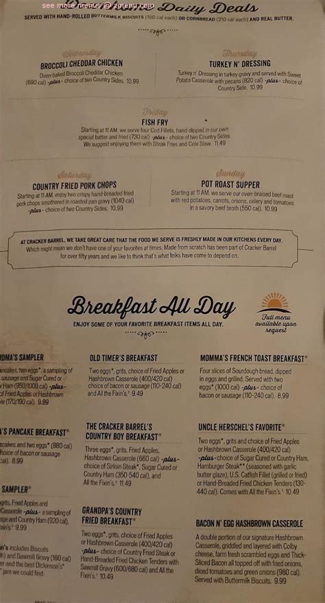 Cracker Barrel Menu Jasper Al