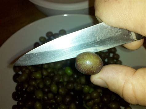 cracking olives