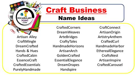 Craft Ideas Names